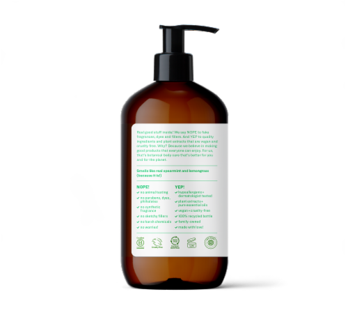 Everyone® Spearmint + Lemongrass Hand Soap Perspective: left