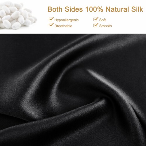 PiccaoCasa Envelope Closure Pillowcase Mulberry Silk with a Silk Eye Cover Perspective: left