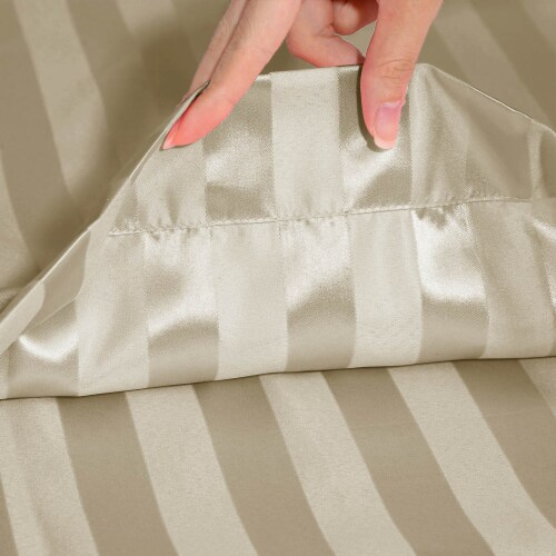 uxcell 2 Pcs Satin Silky Pillowcases with Envelop Closure Perspective: left