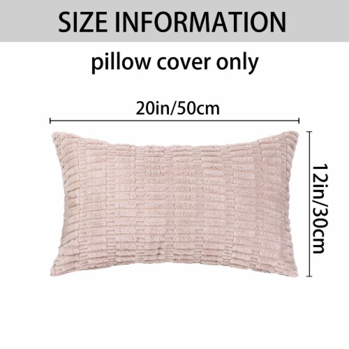 uxcell Pack of 2 Corduroy Decorative Throw Pillow Covers Boho Cushion Cases Perspective: left
