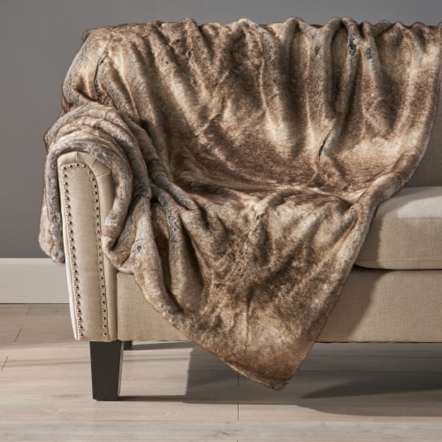 Large white faux fur throw deals