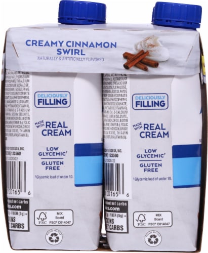 Atkins® Creamy Cinnamon Swirl Protein Shakes Perspective: left