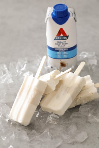 Atkins Creamy Root Beer Float Protein Shake Perspective: left