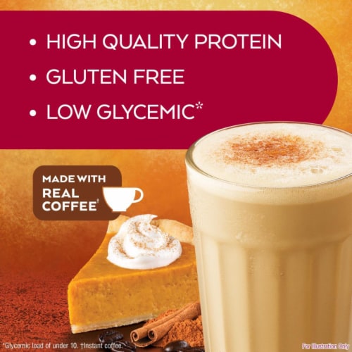 Atkins Pumpkin Spice Latte Protein Shake Perspective: left