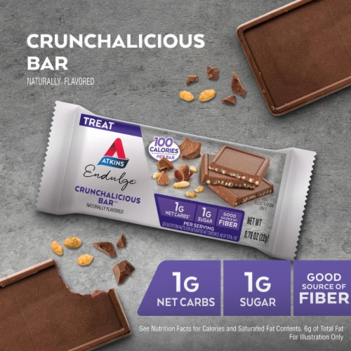 Atkins Endulge Treat - Low Sugar - Crunchalicious Bar Perspective: left