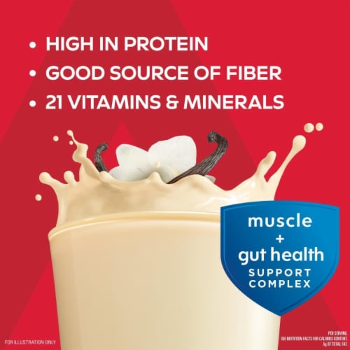 Atkins Strong Vanilla High Protein Shake Perspective: left