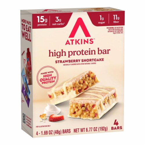 Atkins™ High Protein Meal Bar Strawberry Shortcake Perspective: left