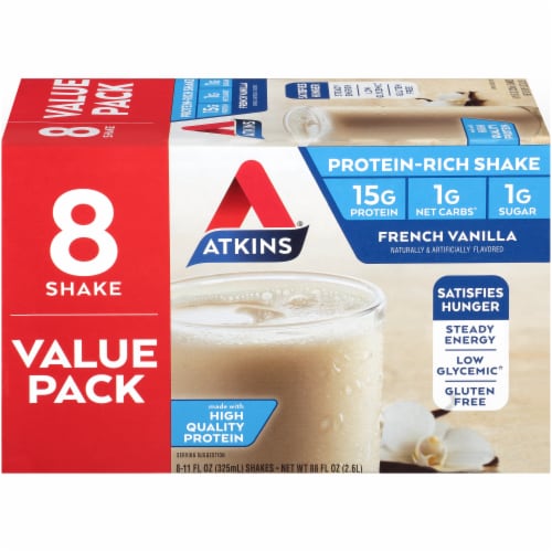 Atkins® French Vanilla Protein Shake Value Pack Perspective: left