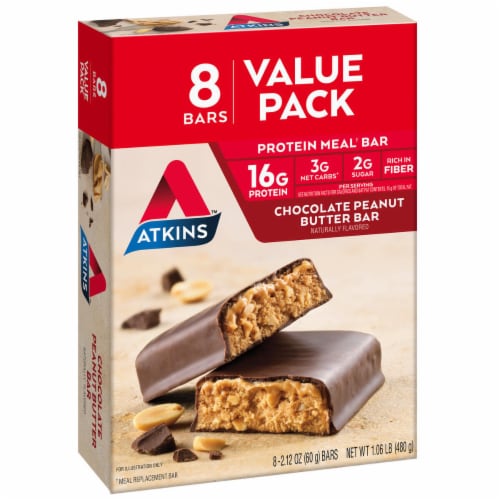 Atkins™ Protein Meal Bar Chocolate Peanut Butter Perspective: left