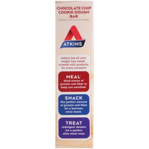 Atkins® Advantage Protein-Rich Chocolate Chip Cookie Dough Meal Bars Perspective: left