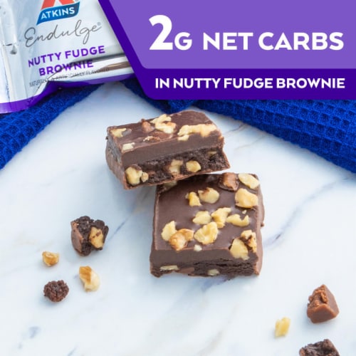 Atkins Endulge Nutty Fudge Brownie Bars Perspective: left