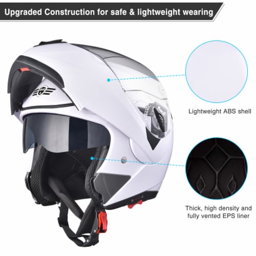 AHR RUN M Full Face Flip up Modular Motorcycle Helmet DOT Approved