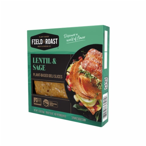 Field Roast Lentil & Sage Plant-Based Deli Slices Perspective: left