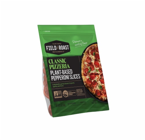 Field Roast Classic Pizzeria Plant-Based Pepperoni Slices Perspective: left