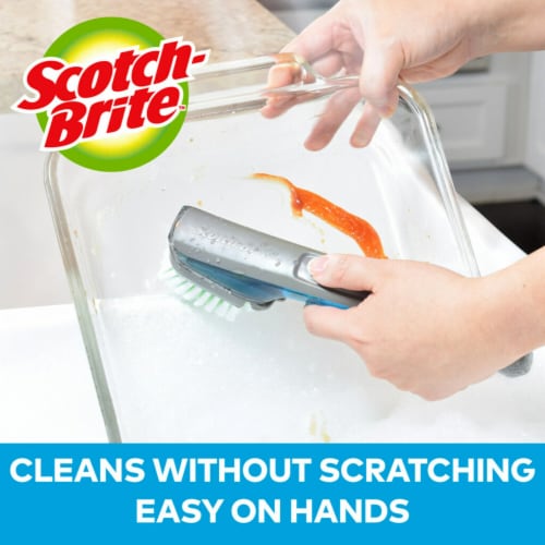 Scotch-Brite™ Advanced Soap Control Dishwand Brush Scrubber - Gray Perspective: left