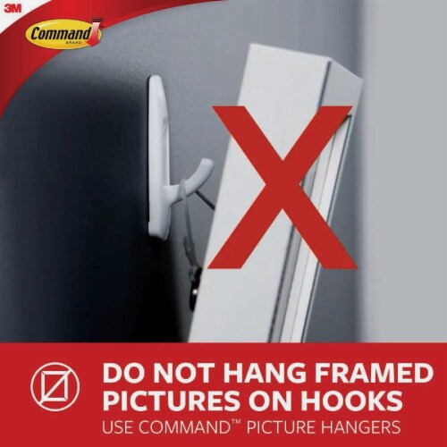 Command™ Large Double Hook - Matte Black Perspective: left
