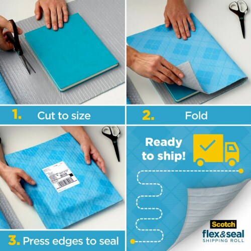 Scotch Flex & Seal Shipping Roll 15W x 50'L 1 FS1550 Perspective: left