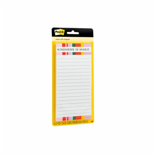Post-it® Printed Note Pad with Magnet - 50 Sheets Perspective: left