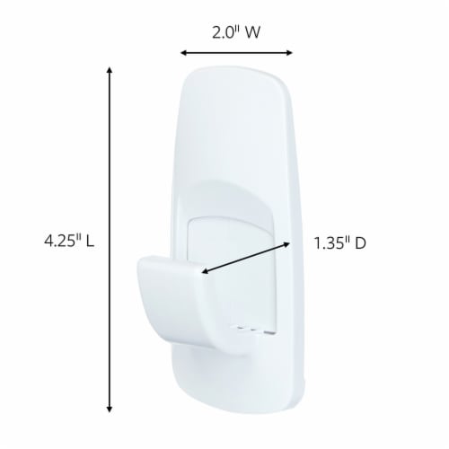 Command™ Jumbo Utility Hooks Perspective: left