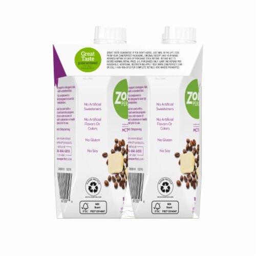 ZonePerfect Keto Butter Coffee Protein Shakes Perspective: left
