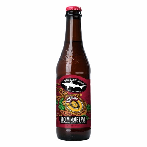 Dogfish Head 90 Minute Imperial IPA Beer Perspective: left