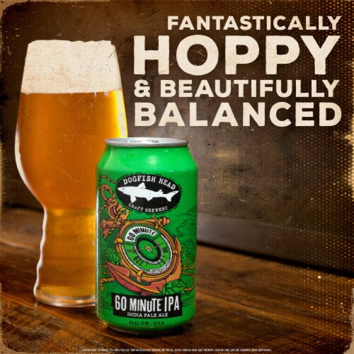 Dogfish Head 60 Minute IPA Beer Perspective: left