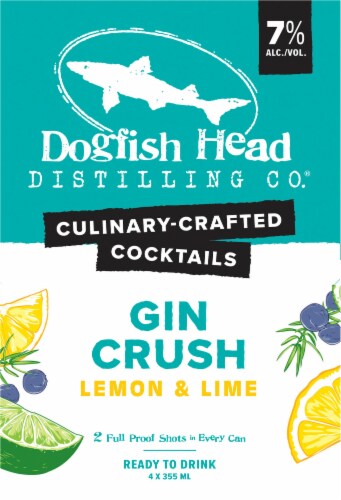 Dogfish Lemon Lime Gin Crush Perspective: left