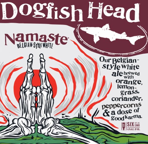 Dogfish Head Namaste Belgian-Style White Ale Perspective: left