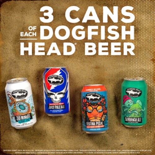 Dogfish Head Variety Pack Beer Perspective: left
