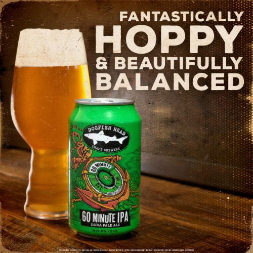 Dogfish Head 60 Minute IPA Beer Perspective: left