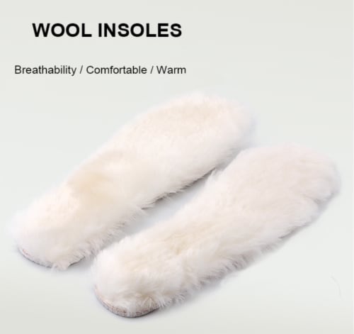 Natural Wool Insoles-100% Real Sheepskin (Women Size: 11) Perspective: left