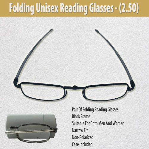 Folding Unisex Reading Glasses (2.50) Perspective: left