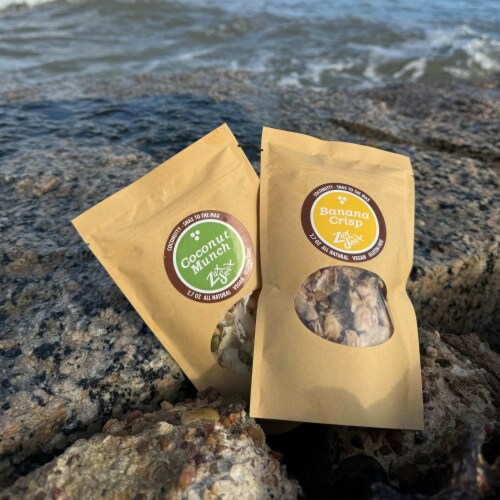 Organic All-Natural Snack | Dehydrated Coconut Snack | 2.7 oz Per Bag Perspective: left