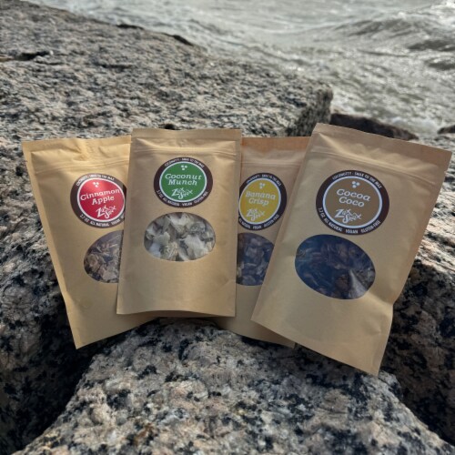 Organic All-Natural Snack | Dehydrated Coconut Snack | 2.7 oz Per Bag Perspective: left
