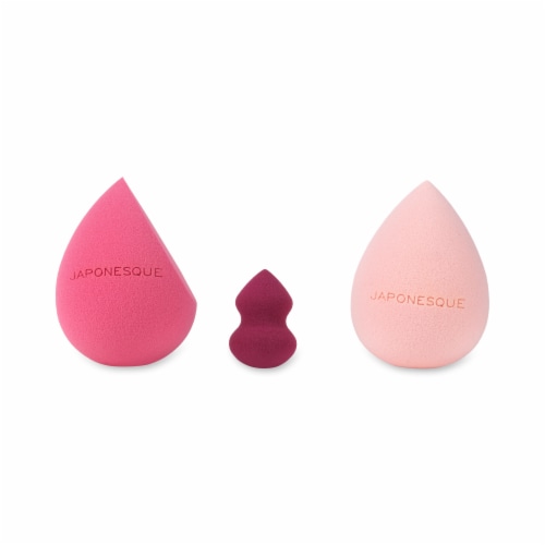 Japonesque® Perfect Complexion Pink Sponge Trio Perspective: left