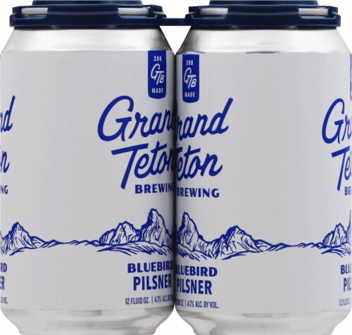 Grand Teton Brewing Bluebird Pilsner Craft Beer Perspective: left