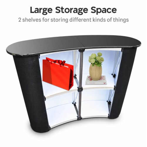 Pop Up Counter Portable Trade Show Display Podium Promotion Retail Speech Bag Stand Perspective: left