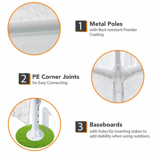 10' x 20' Party Wedding Tent Canopy Outdoor Heavy Duty Pavilion Cater Event White Perspective: left