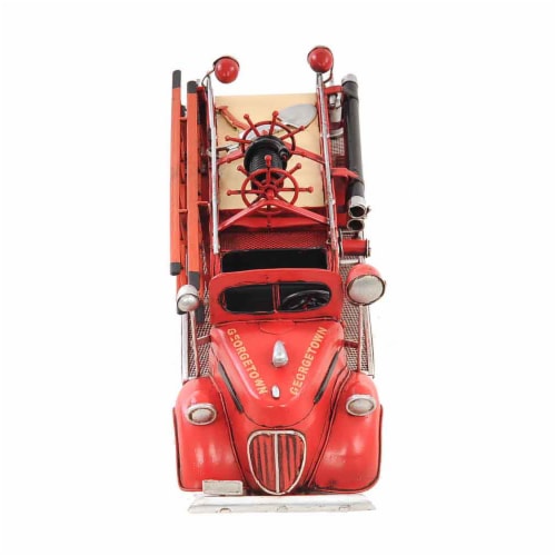 Old Modern Handicrafts AJ020 1938 Red Fire Engine Ford 1:40 Perspective: left