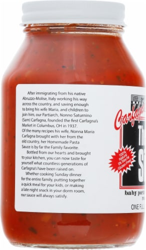Carfagna's The Sicilian Pasta Sauce Perspective: left