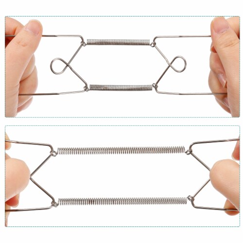 uxcell Stainless Steel Invisible Wall Plate Hangers for Decorative Plates Perspective: left