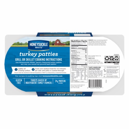 Honeysuckle White® Savory Seasoned Turkey Patties Perspective: left