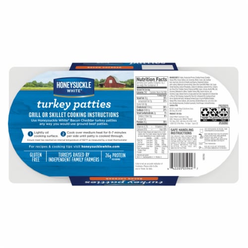 Honeysuckle White® Bacon Cheddar Turkey Patties Perspective: left