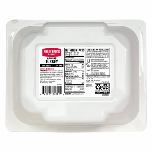 Shady Brook Farms® 85% Lean Fat Ground Turkey Tray Perspective: left