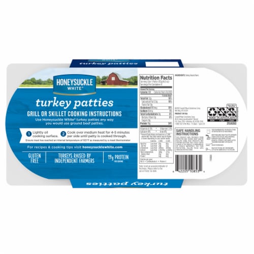 Honeysuckle White® Unseasoned Turkey Patties Perspective: left