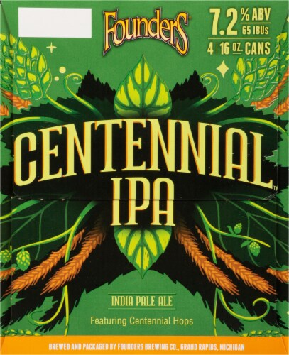 Founders Brewing® Centennial IPA Beer Perspective: left