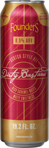 Founders Dirty Bastard Scotch Ale Craft Beer Can Perspective: left