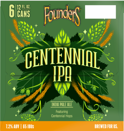 Founders Brewing Centennial IPA Beer Perspective: left