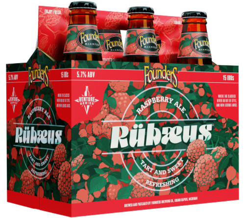 Founders® Rubaeus Raspberry Ale Craft Beer Perspective: left