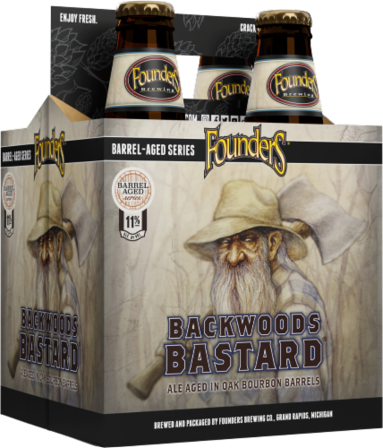 Founders® Backwoods Bastard Beer Bottles Perspective: left